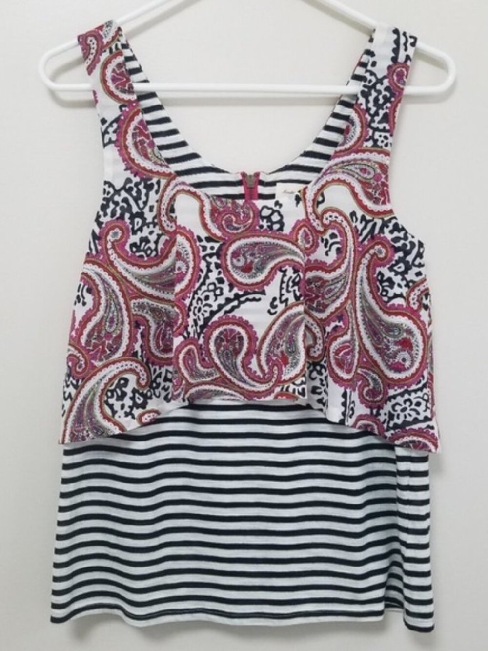 Anthropologie | Meadow Rue Paisley Stripe Tank XS